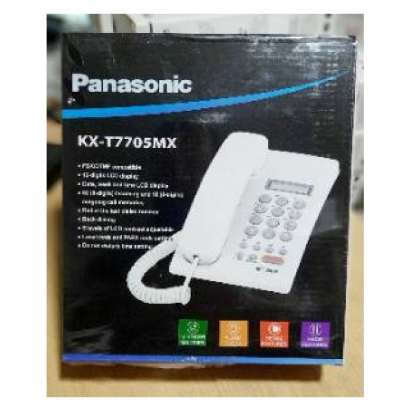 Panasonic KX-T7705 Analog Proprietary Corded White Phone Set Intercom phone