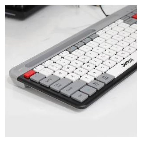 JEDEL K37 Wired Slim Chocolate Keyboard With Phone Holder